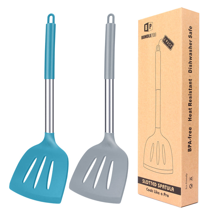 Pack of 2 Non Stick Silicone Spatulas