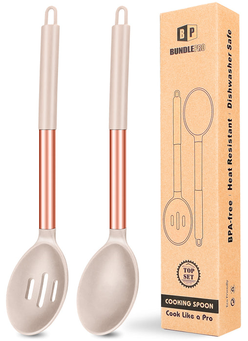 Pack of 2 Large Silicone Cooking Spoons