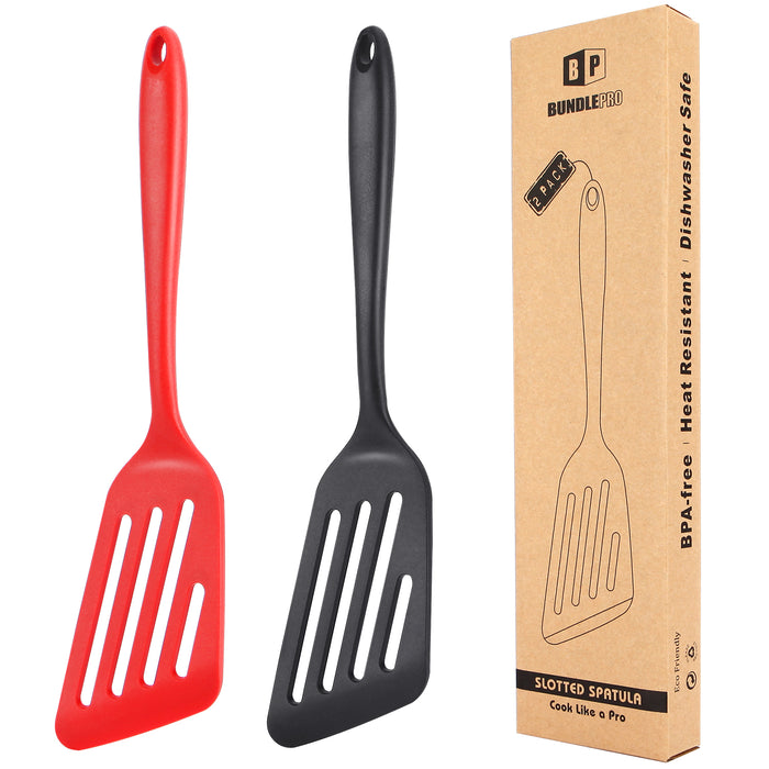 Pack of 2 Non-stick Silicone Fish Spatula
