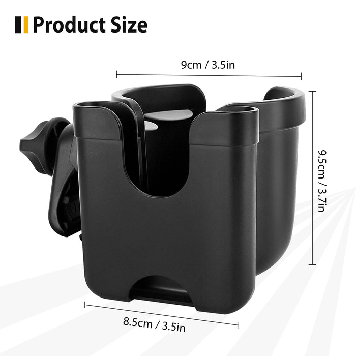 Universal Stroller Cup Holder with Mobile Phone Case