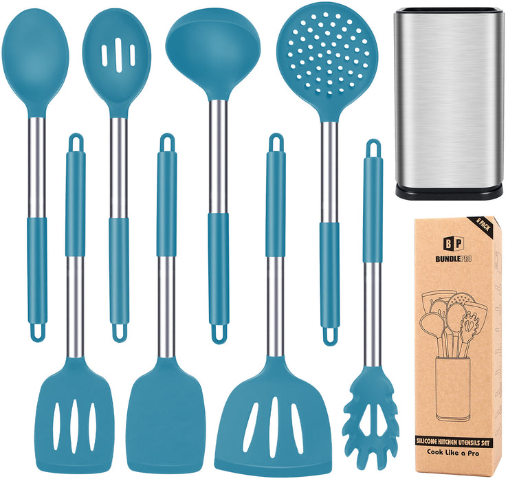 8 Pcs Non-stick Cookware with Stainless Steel Handle