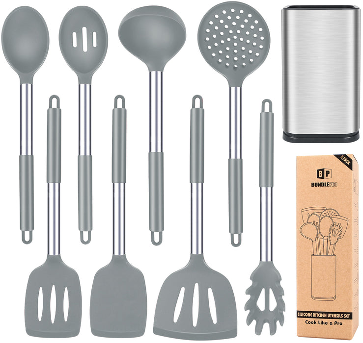 8 Pcs Non-stick Silicone Cooking Utensil Set