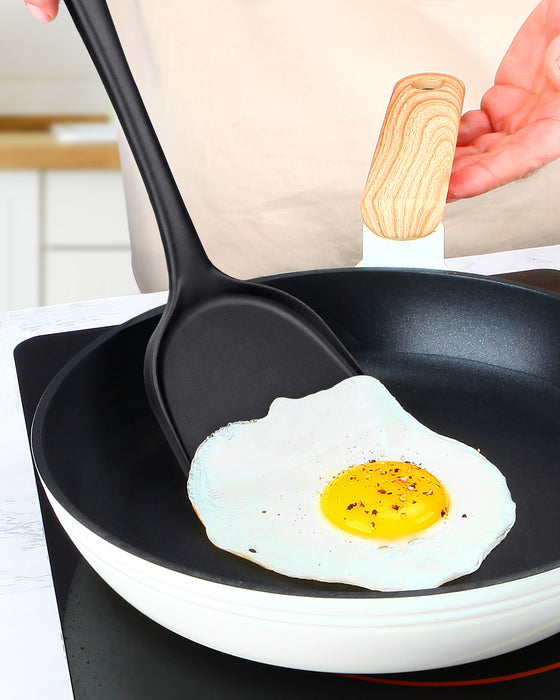 Pack of 2 Non-Stick Silicone Wok Spatulas