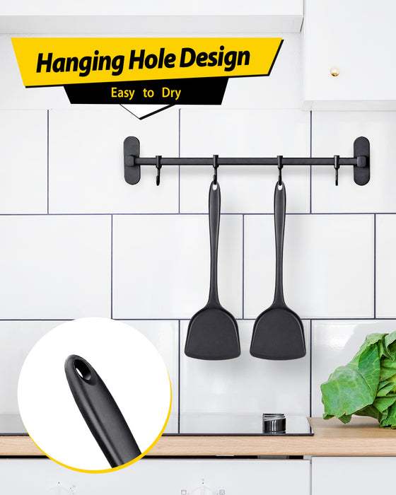 Pack of 2 Non-Stick Silicone Wok Spatulas