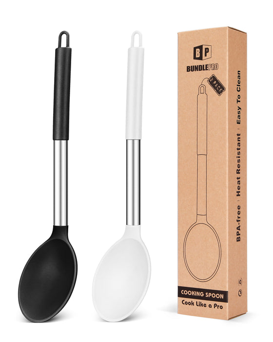 Pack of 2 Large Silicone Cooking Spoon