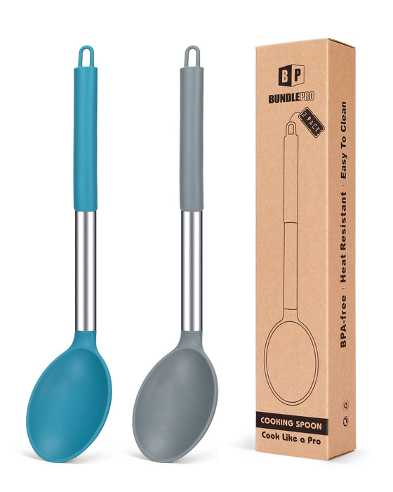 Pack of 2 Large Silicone Cooking Spoon
