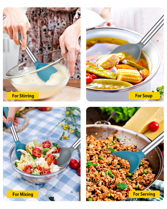 Pack of 2 Large Silicone Cooking Spoon