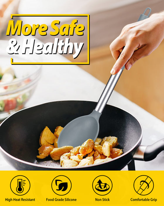 Pack of 2 Large Silicone Cooking Spoon