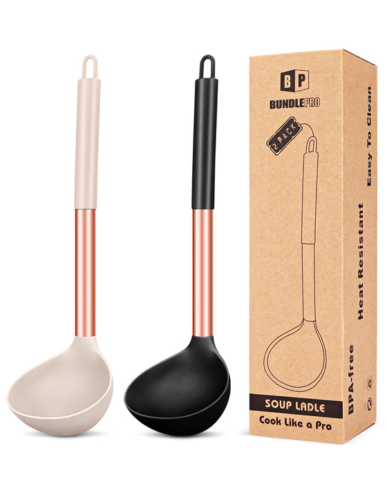 Pack of 2 Silicone Ladle Spoons