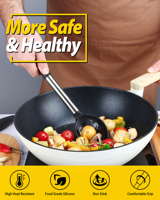 Pack of 2 Large Silicone Cooking Spoons