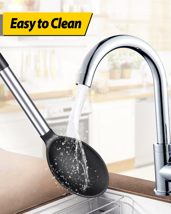 Pack of 2 Large Silicone Cooking Spoons