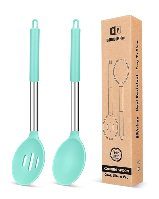Pack of 2 Large Silicone Cooking Spoons