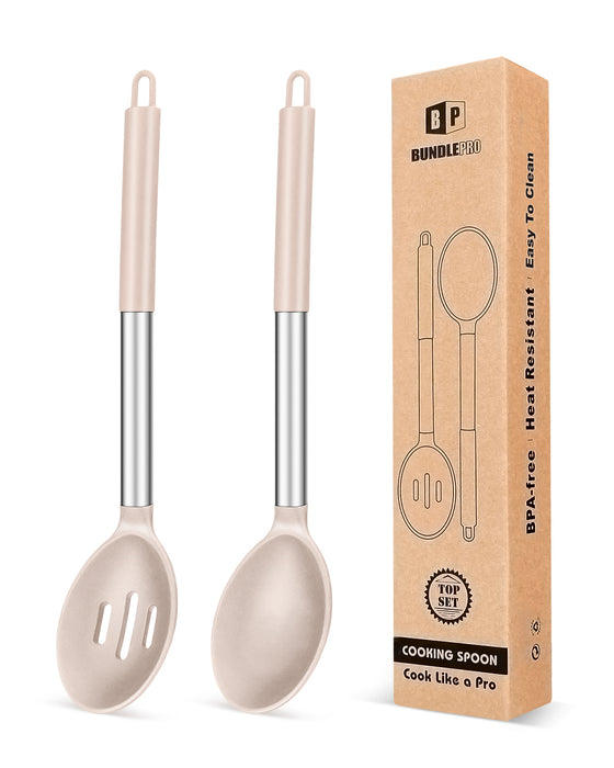 Pack of 2 Large Silicone Cooking Spoons