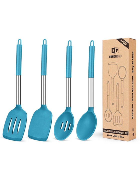 Pack of 4 Silicone Cooking Utensils Set