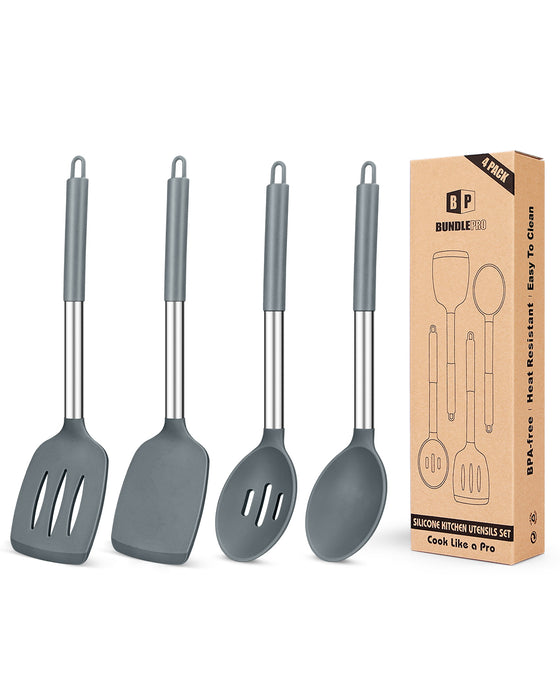 Pack of 4 Silicone Cooking Utensils Set