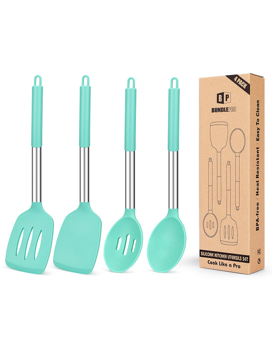 Pack of 4 Silicone Cooking Utensils Set