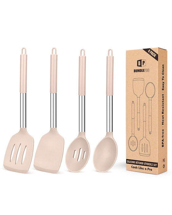 Pack of 4 Silicone Cooking Utensils Set
