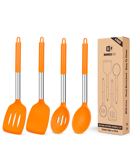 Pack of 4 Silicone Cooking Utensils Set